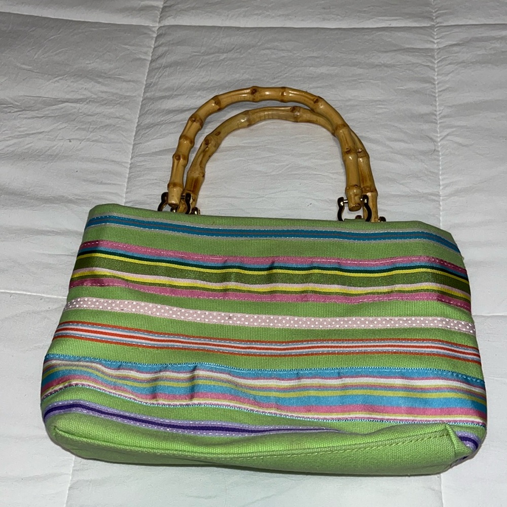 2 Vintage Y2K Tiannl small bamboo handle handbag.